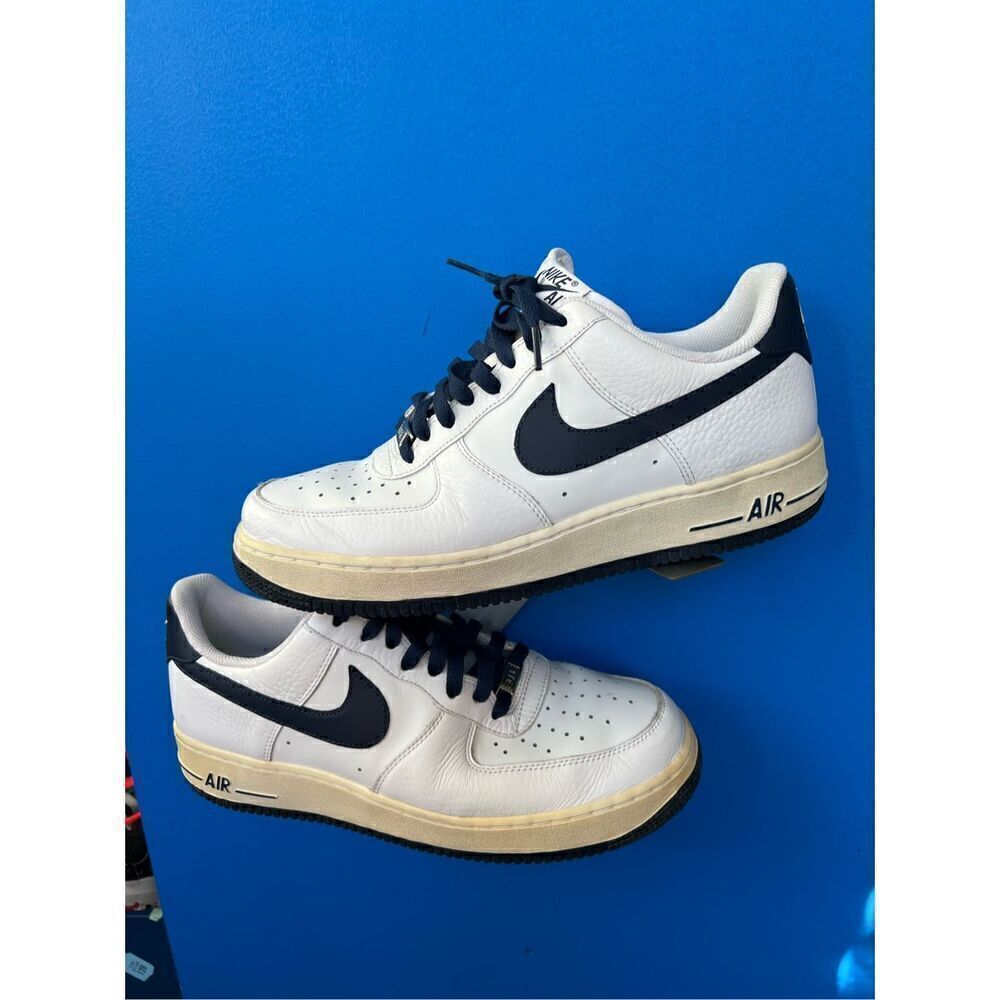 Nike Air Force 1 Sneaker Men Size 11 White Leather Classic Basketball Shoe Low